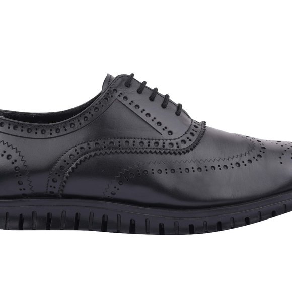 LIBERTYZENO Black LEATHER OXFORD STYLE CASUALS